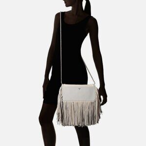 NWOT Sam Edelman Fifi Modern Leather Fringe Clutch Crossbody Purse